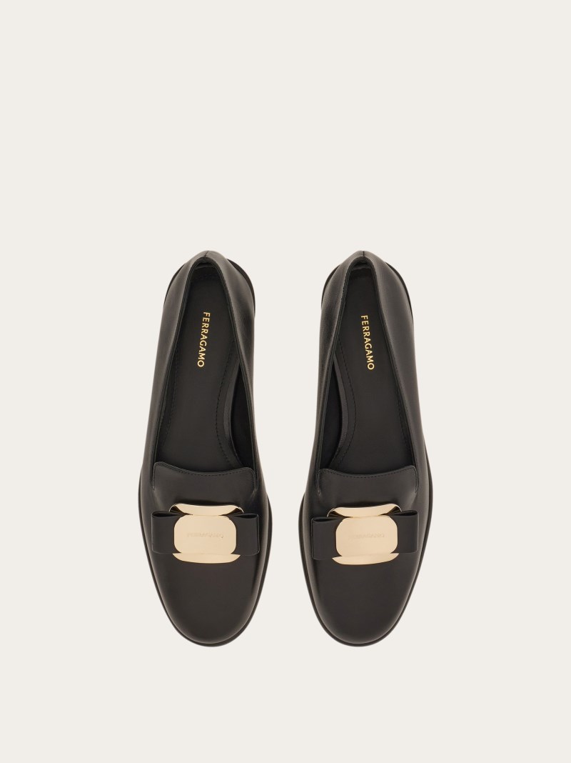 Ferragamo | Women's New Vara Plate Loafer - Black