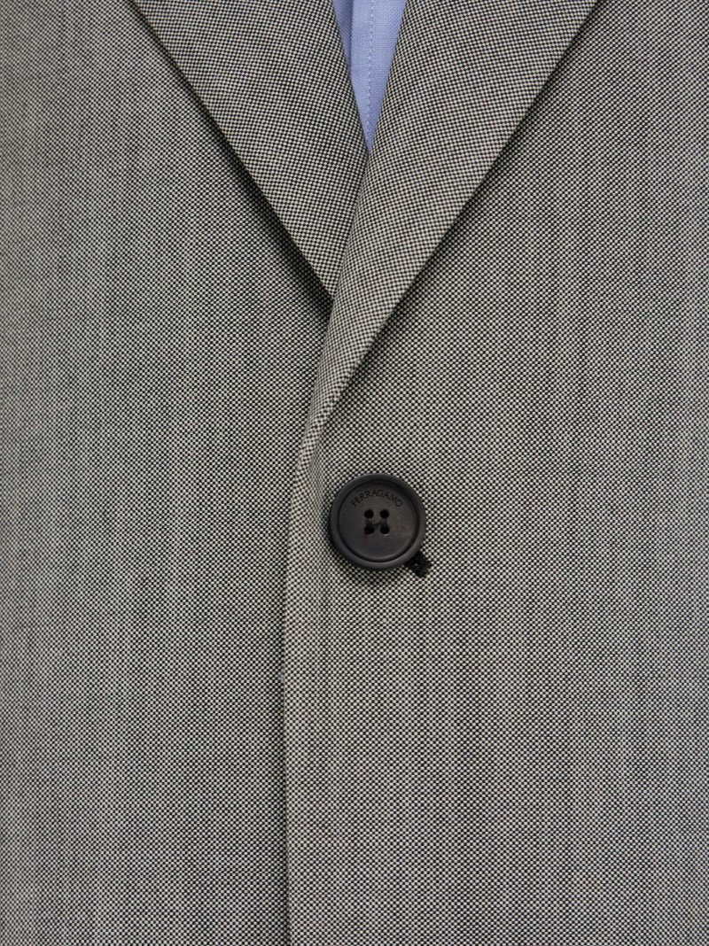 Ferragamo | Men's Single Breasted Blazer - Grey Marl