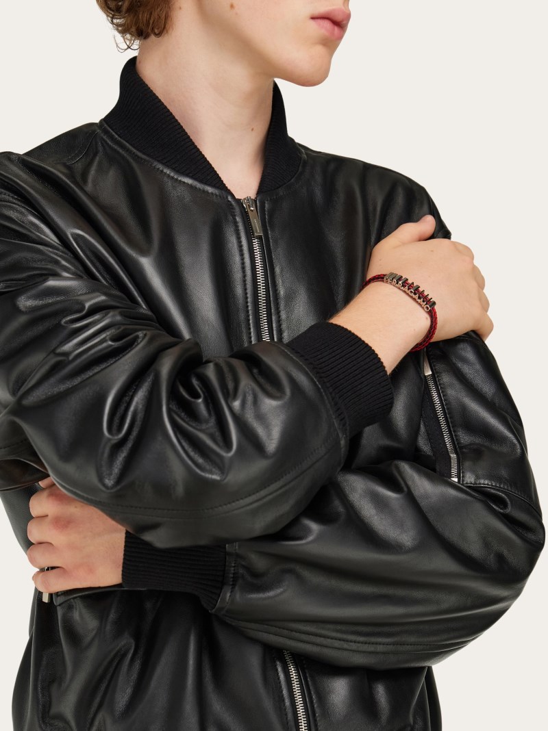 Ferragamo | Men's Bracelet - Mis 17 - Black/Red