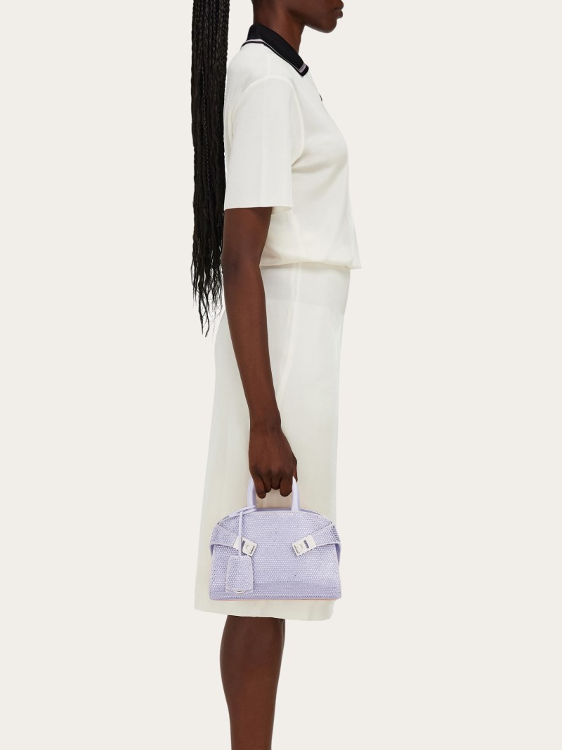 Ferragamo | Women's Hug Handbag With Crystals - Lavender