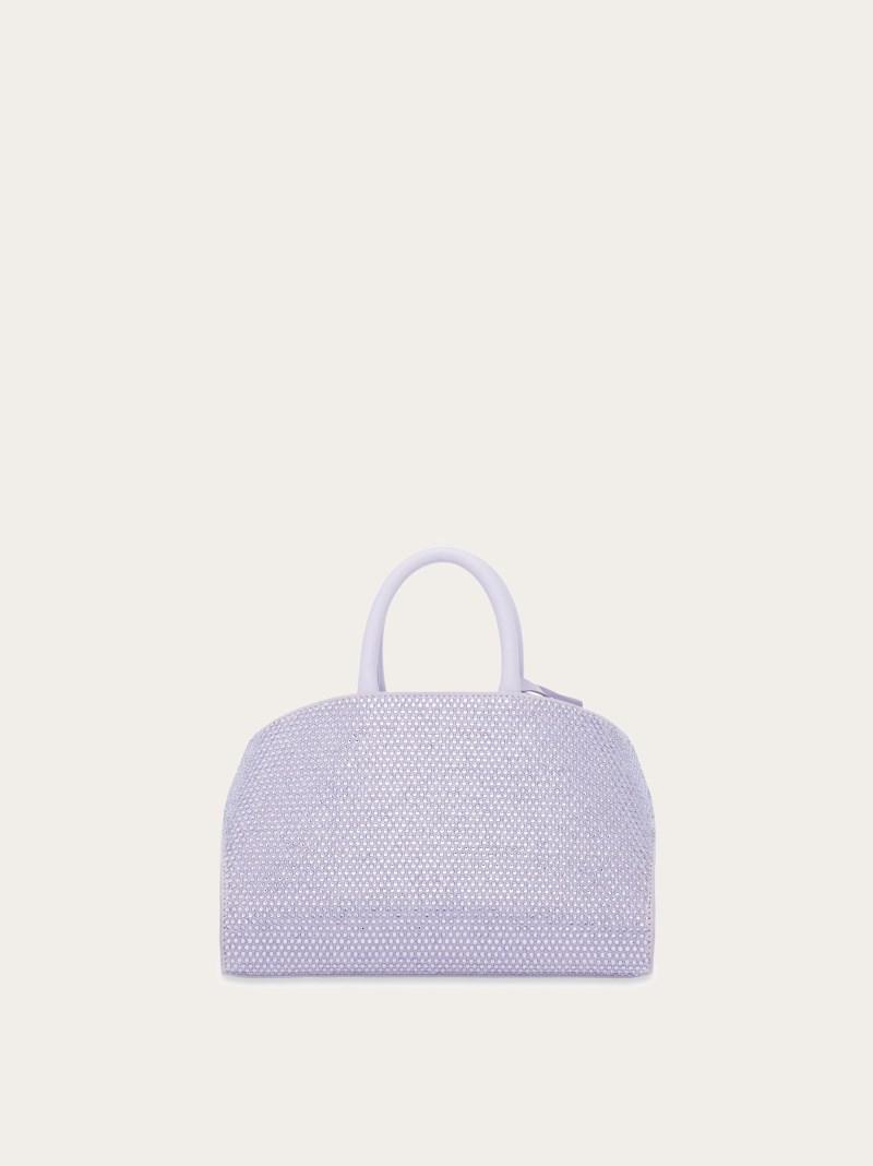 Ferragamo | Women's Hug Handbag With Crystals - Lavender
