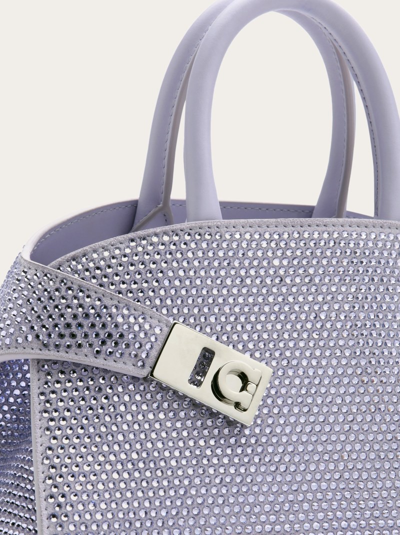 Ferragamo | Women's Hug Handbag With Crystals - Lavender