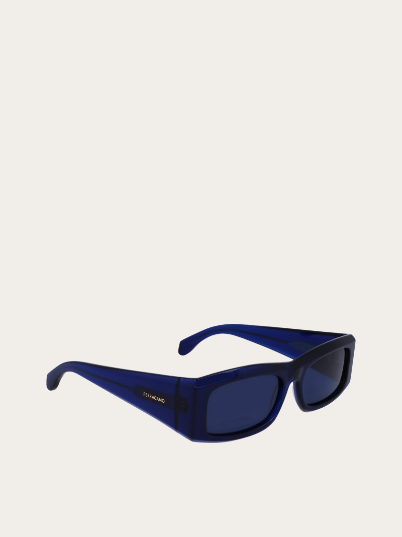 Ferragamo | Men's Sunglasses - Transparent Blue/Blue