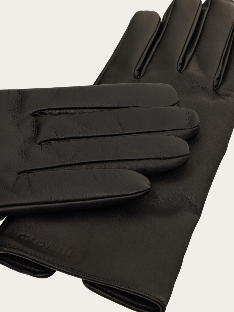 Ferragamo | Men's Lined Gloves - Black