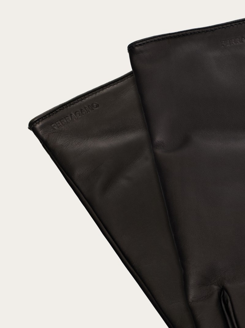 Ferragamo | Men's Lined Gloves - Black