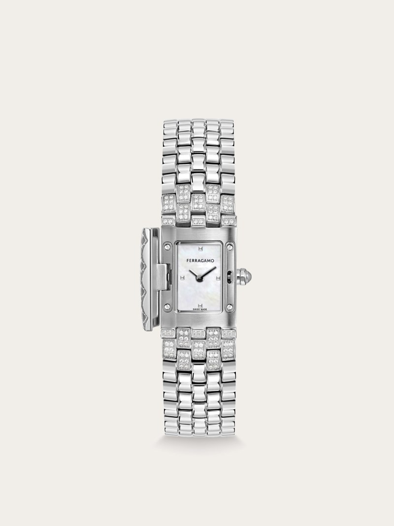 Ferragamo | Women's Secret Watch - Stainless Steel/White