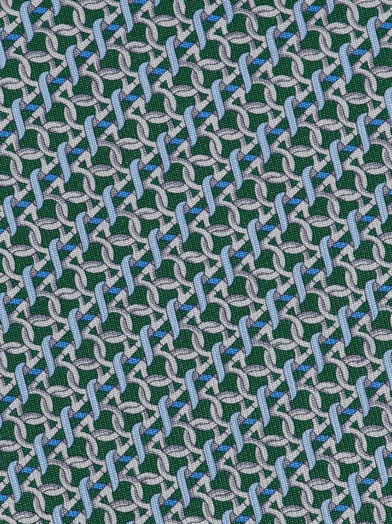 Ferragamo | Men's Gancini Print Silk Tie - Green