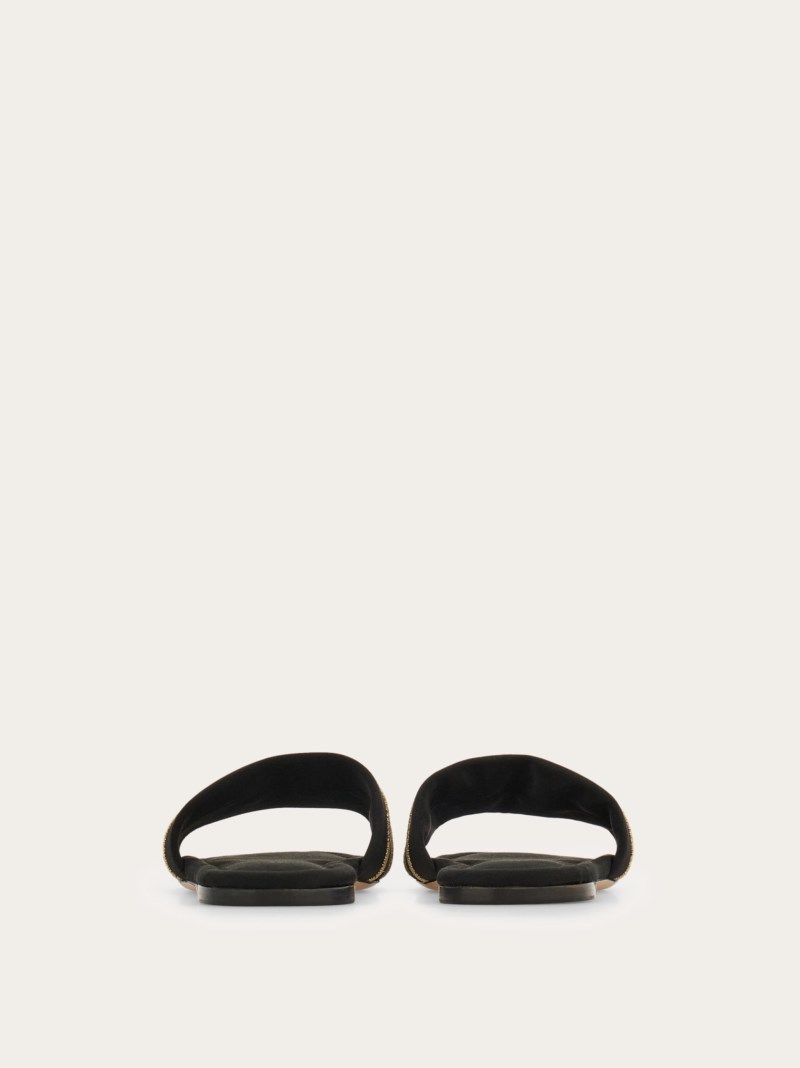 Ferragamo | Women's Slide With Logo - Black