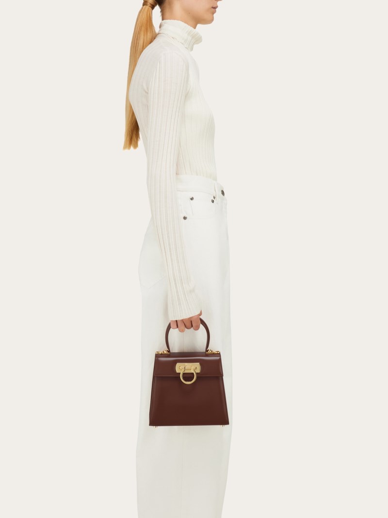 Ferragamo | Women's Iconic Top Handle - Cocoa