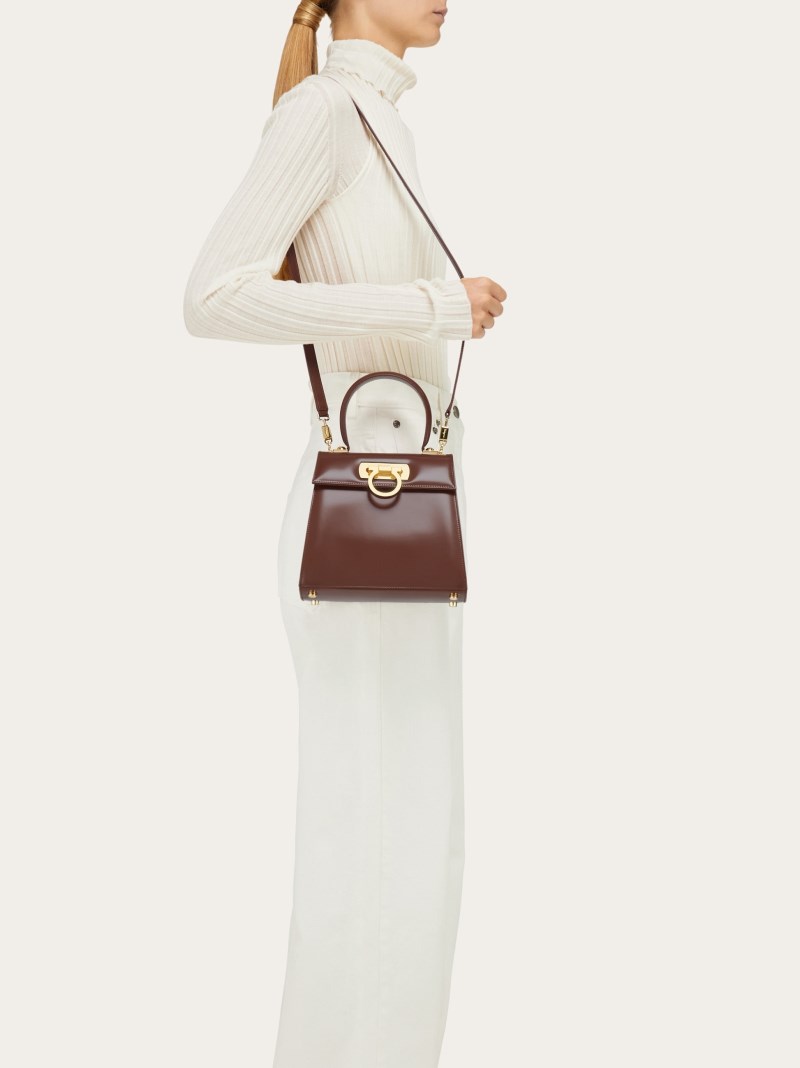 Ferragamo | Women's Iconic Top Handle - Cocoa