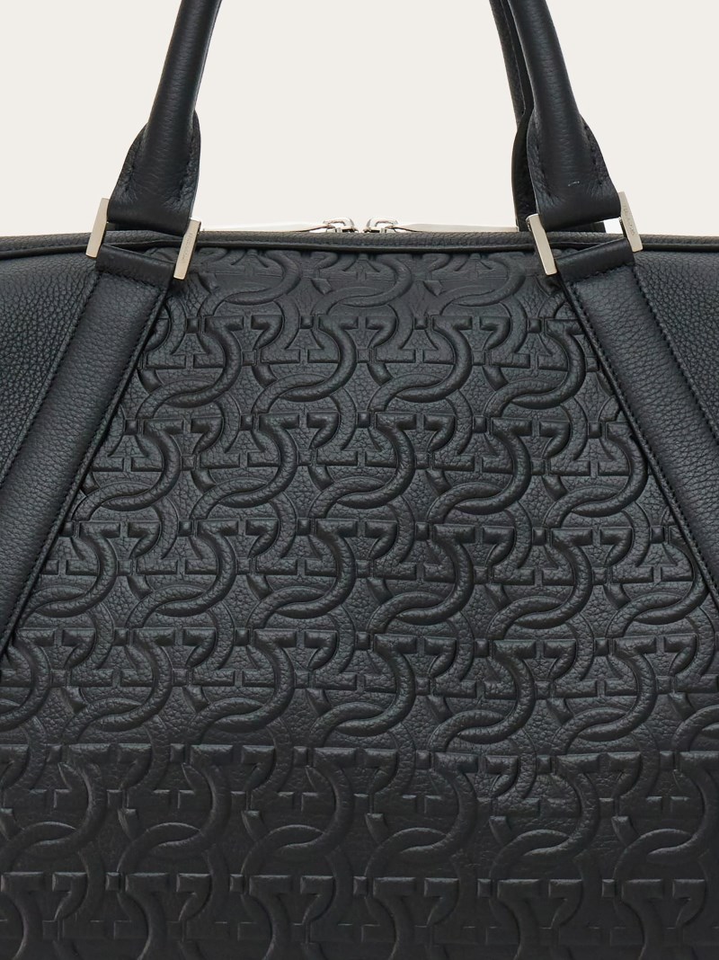 Ferragamo | Men's Embossed Gancini Duffel Bag - Black