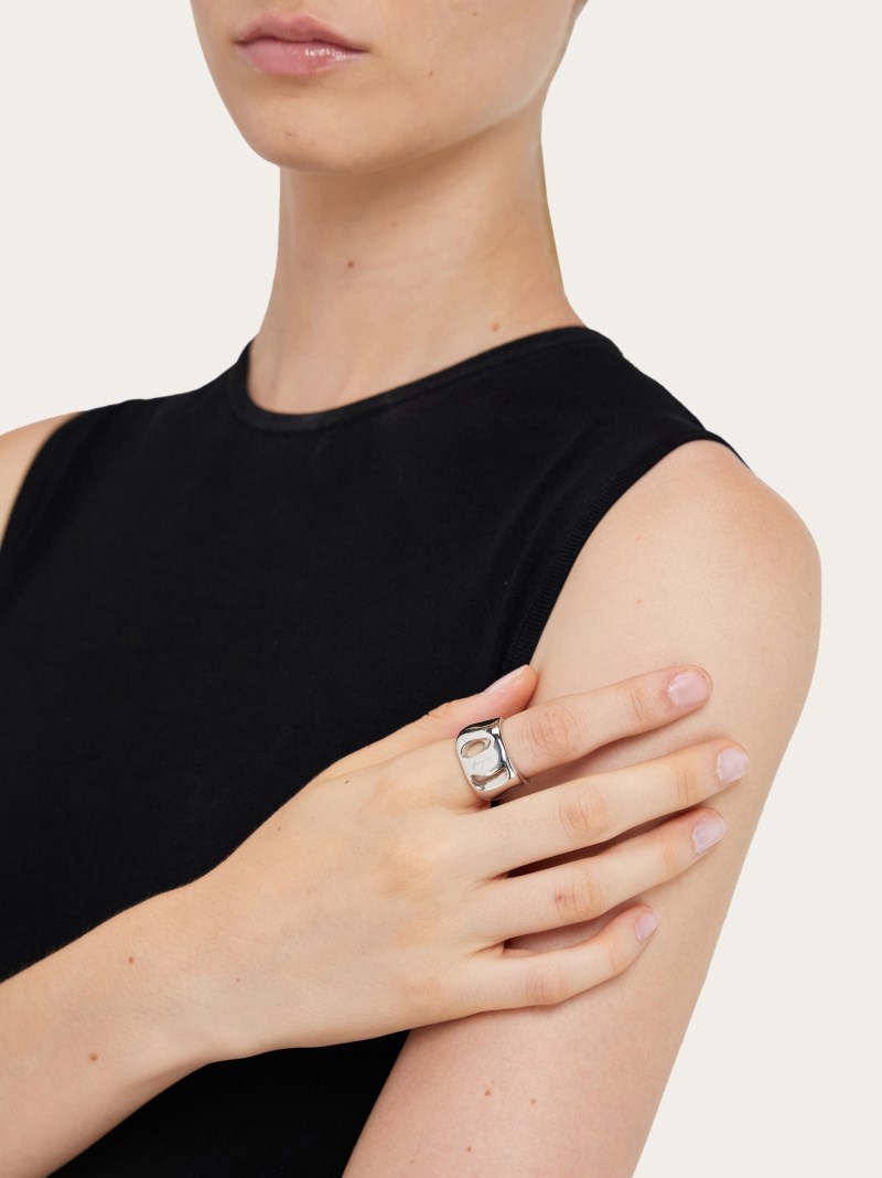 Ferragamo | Women's Vara Ring - Silver (Size 56)