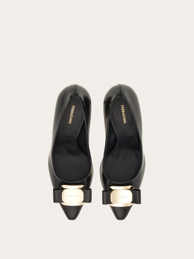 Ferragamo | Women's New Vara Plate Pump - Black