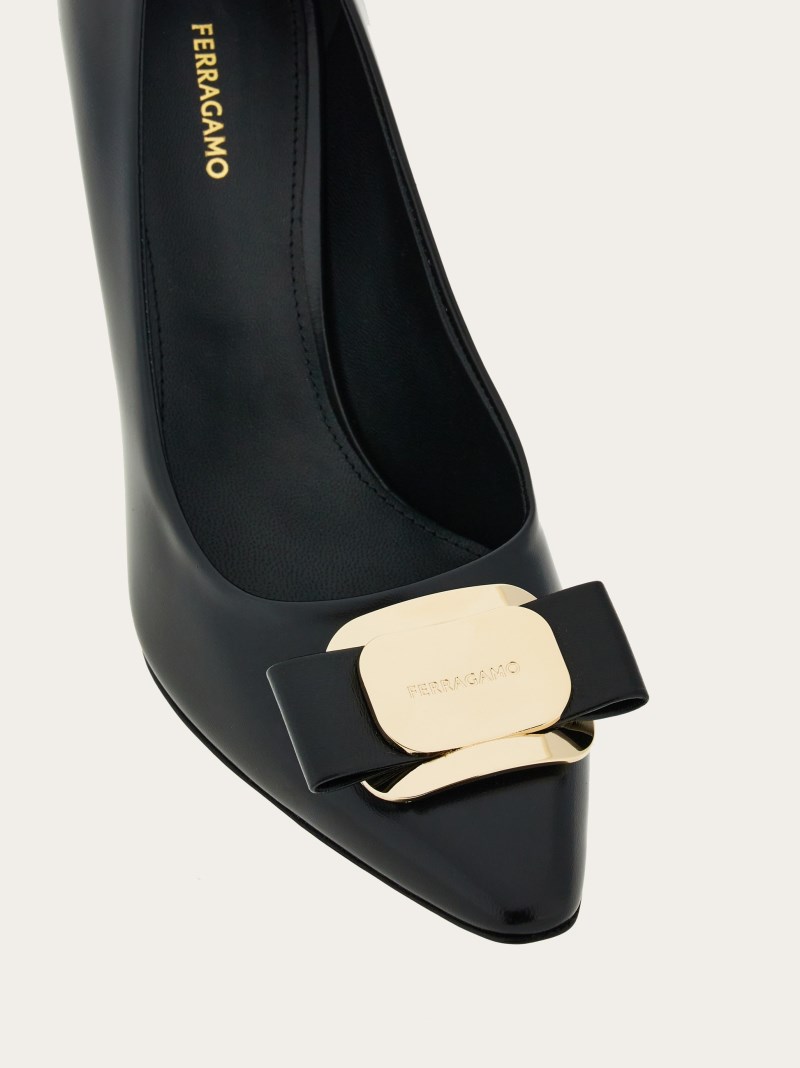 Ferragamo | Women's New Vara Plate Pump - Black