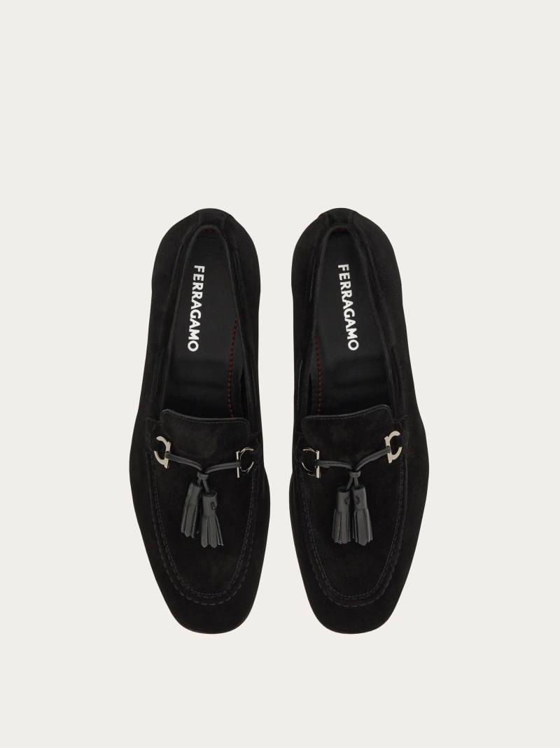 Ferragamo | Men's Loafer With Tassels - Black