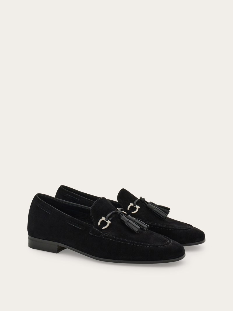 Ferragamo | Men's Loafer With Tassels - Black