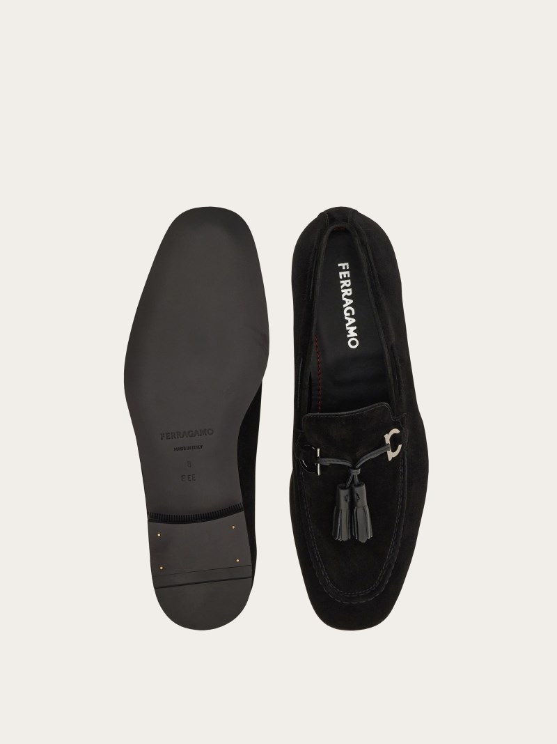 Ferragamo | Men's Loafer With Tassels - Black