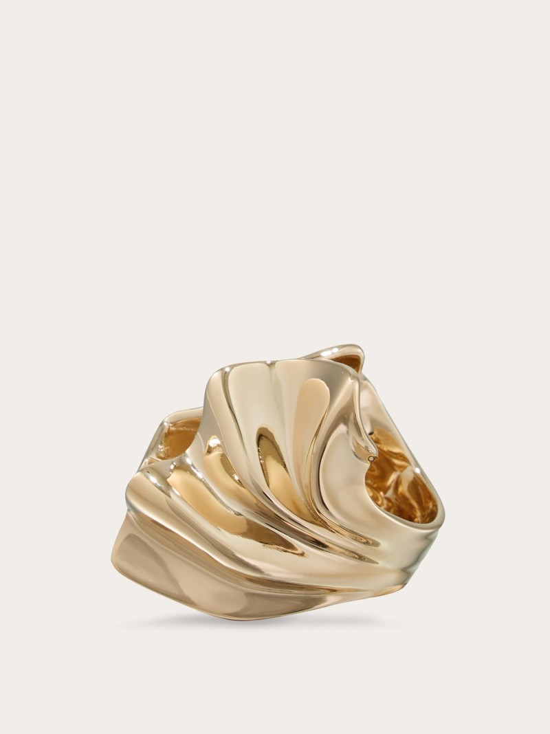 Ferragamo | Women's Drape Ring - Mis 54 - Gold