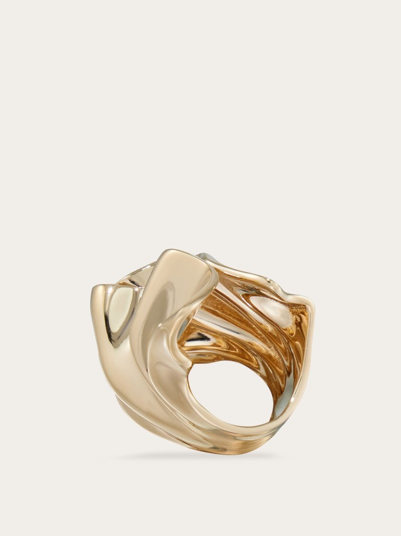 Ferragamo | Women's Drape Ring - Mis 54 - Gold