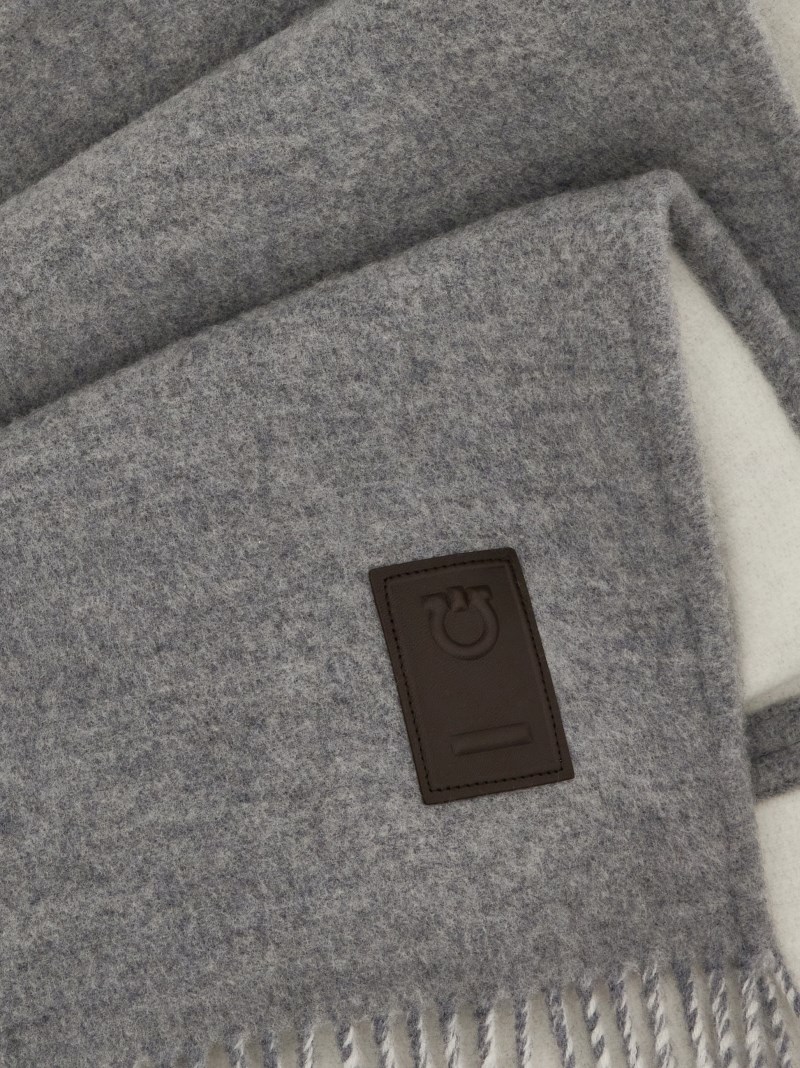 Ferragamo | Women's Hooded Scarf - Grey/Ivory