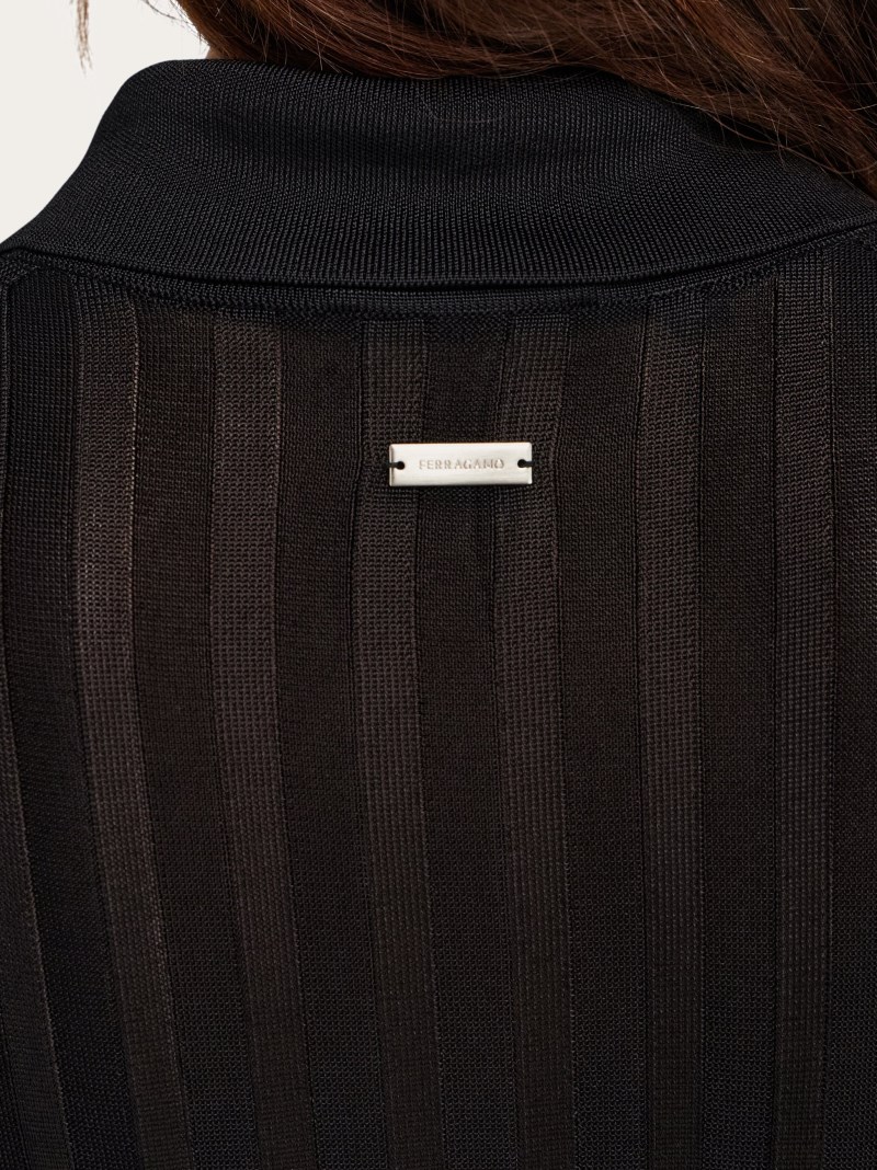 Ferragamo | Women's Ribbed Skater Dress - Black