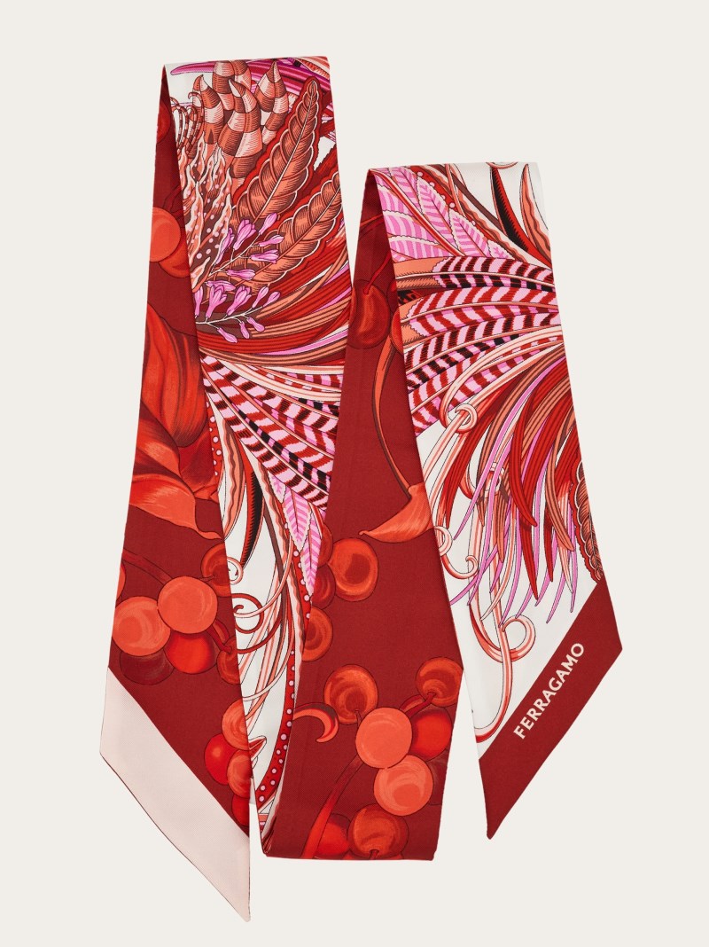 Ferragamo | Women's Animals Print Mini Bandeau - Ivory/Fuchsia