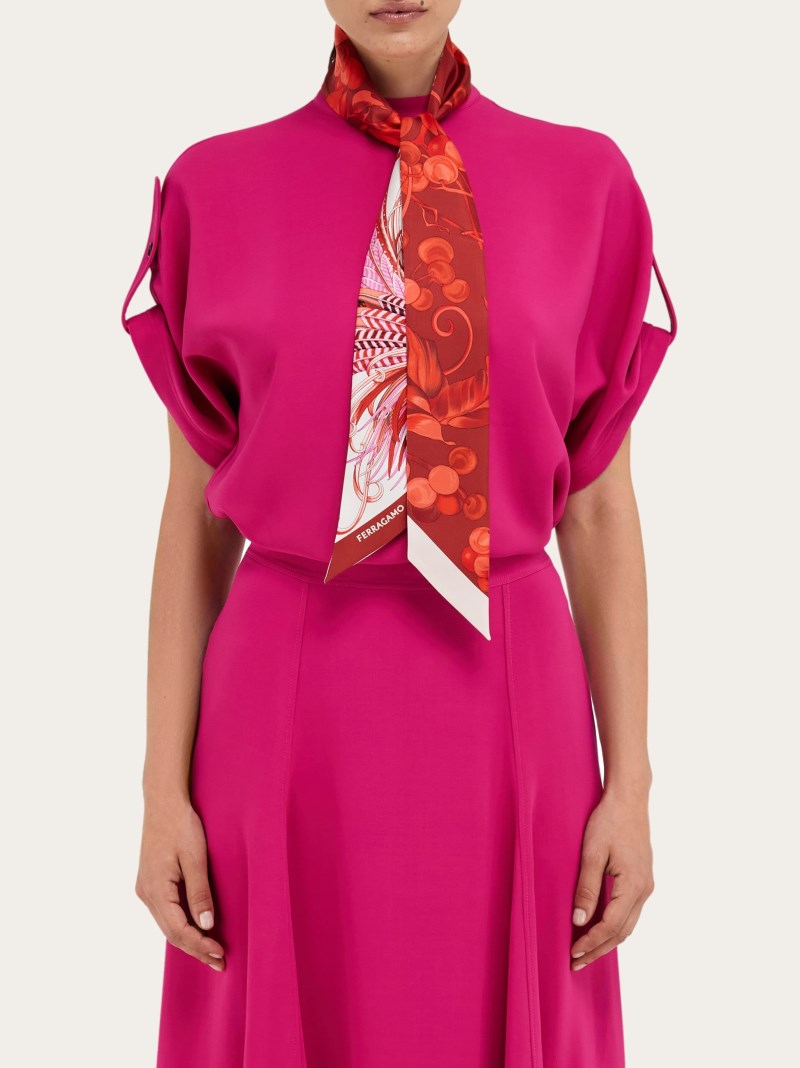 Ferragamo | Women's Animals Print Mini Bandeau - Ivory/Fuchsia