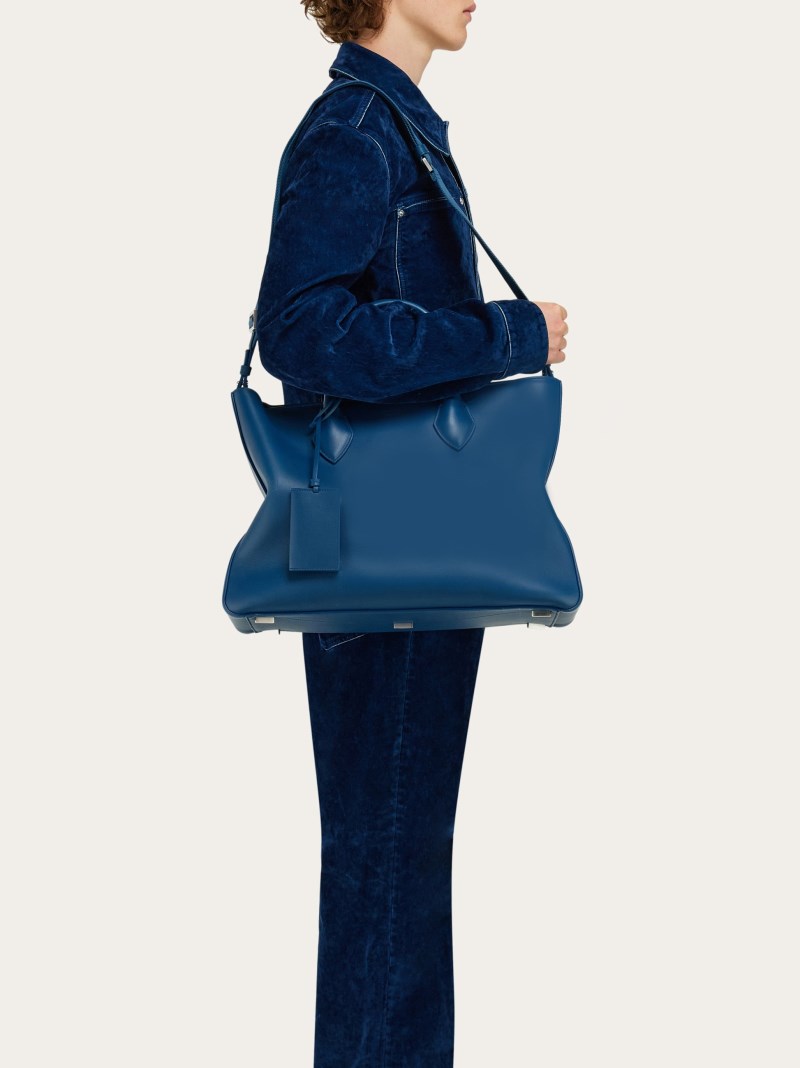 Ferragamo | Men's Tote Bag - Teal Blue