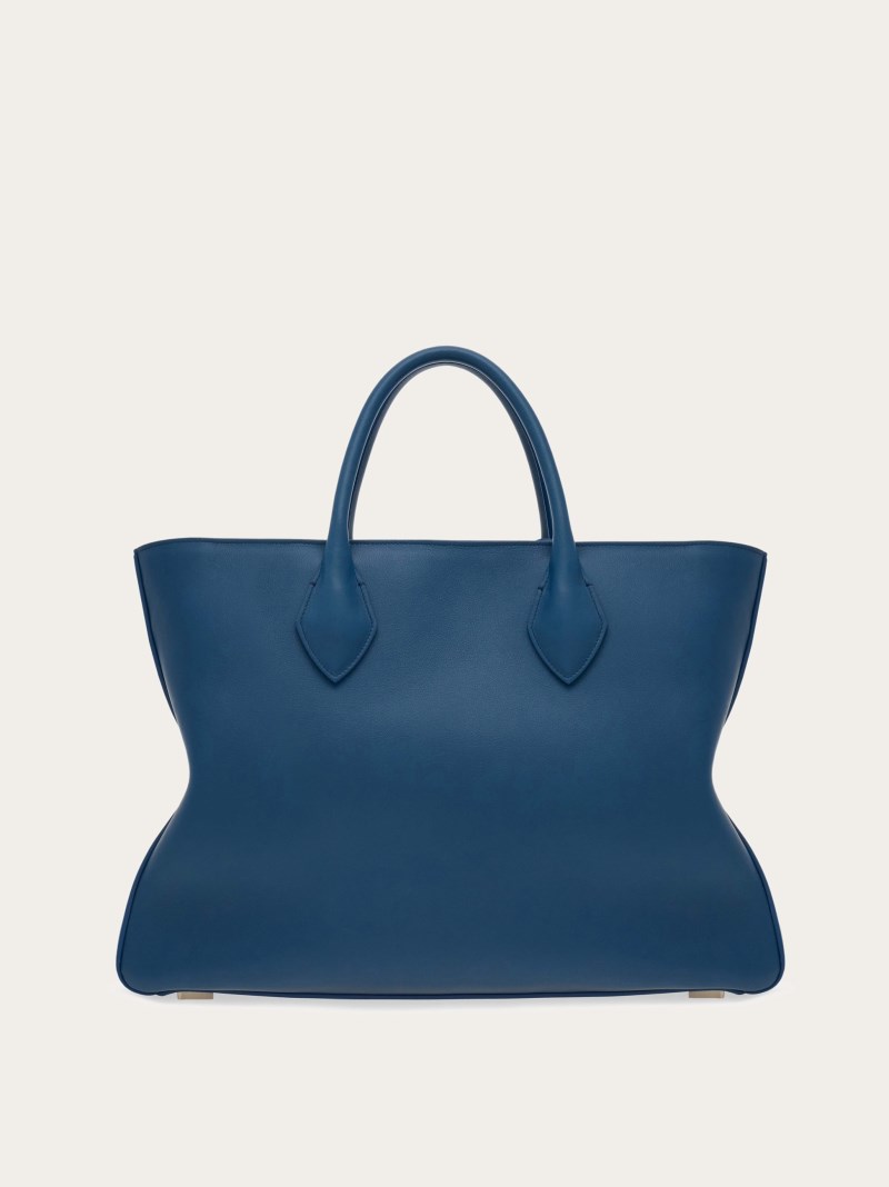 Ferragamo | Men's Tote Bag - Teal Blue