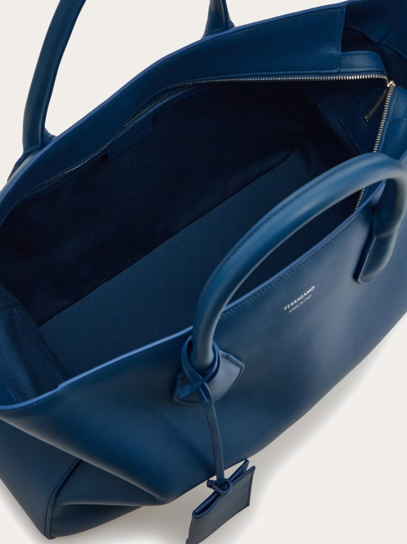 Ferragamo | Men's Tote Bag - Teal Blue