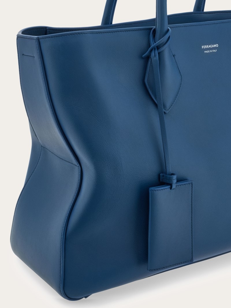 Ferragamo | Men's Tote Bag - Teal Blue