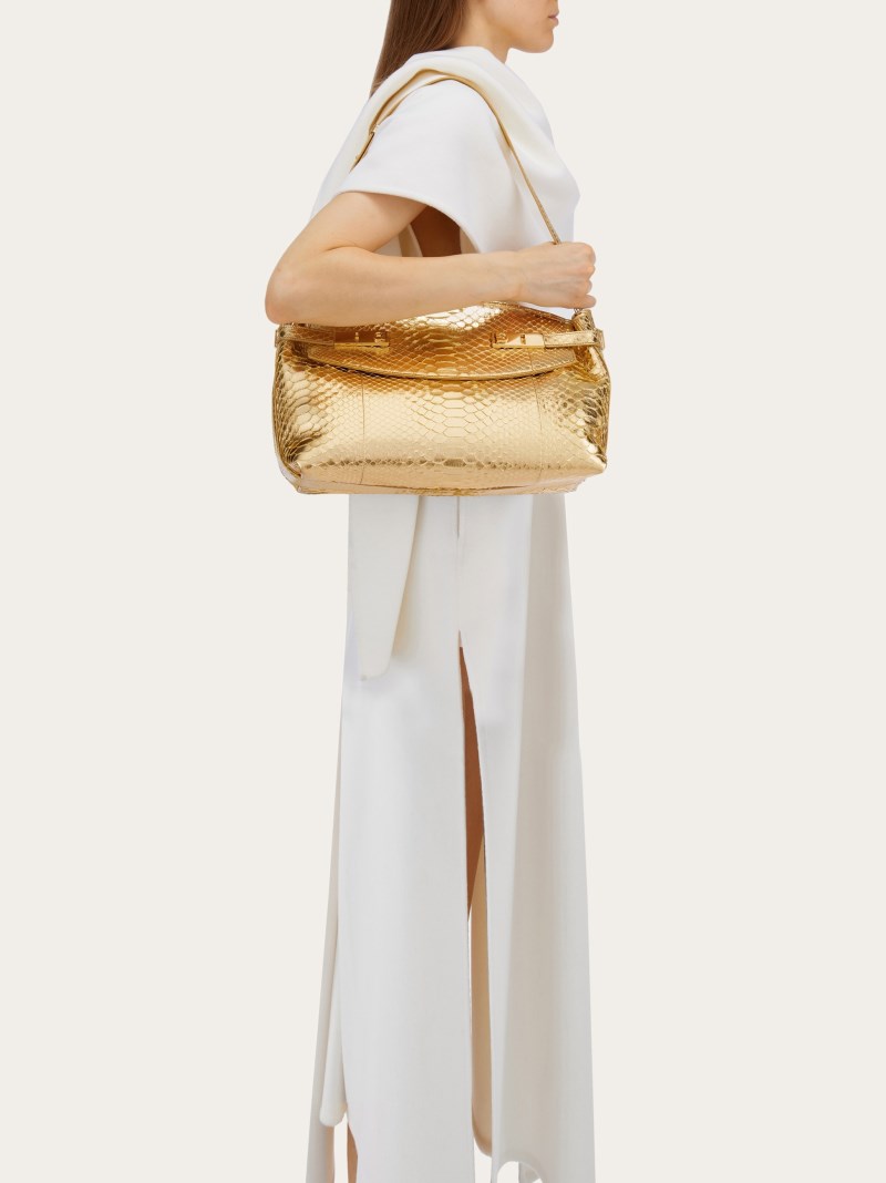 Ferragamo | Women's Hug Soft Crossbody Bag - Gold