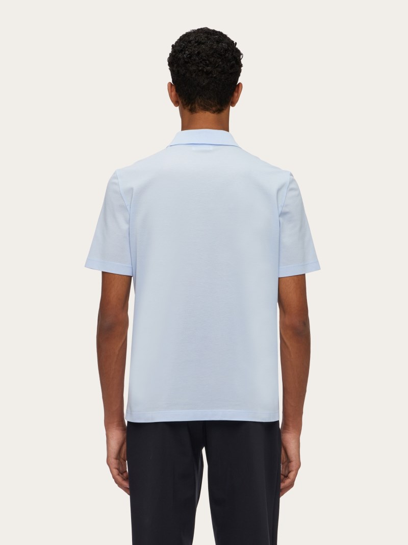 Ferragamo | Men's Polo Shirt - Light Blue