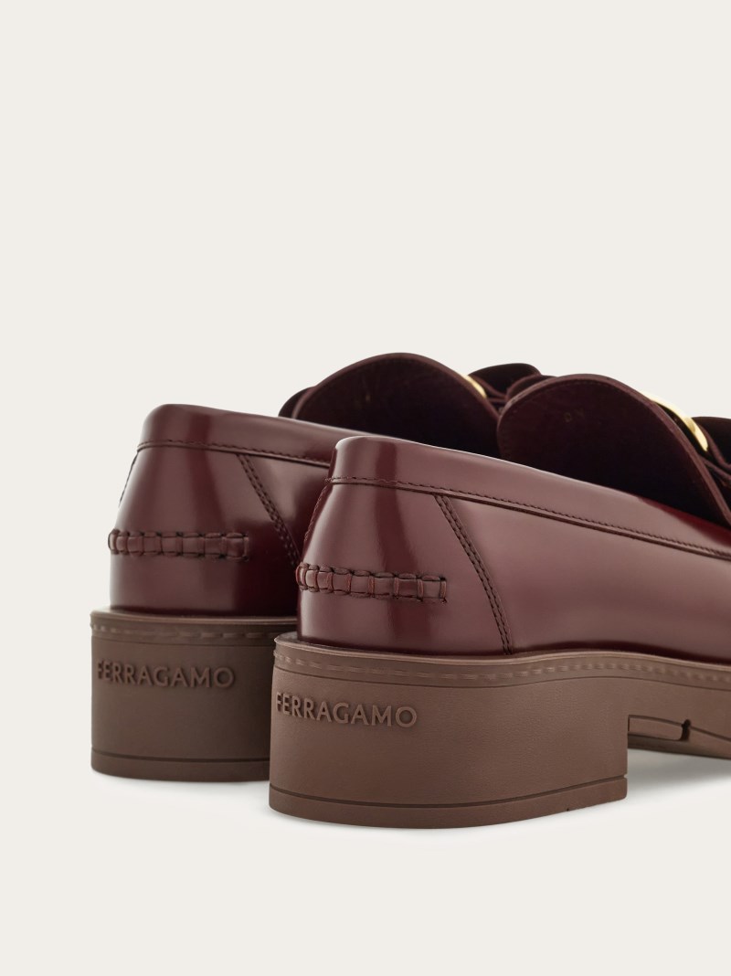 Ferragamo | Women's Chunky Vara Bow Loafer - Oxblood