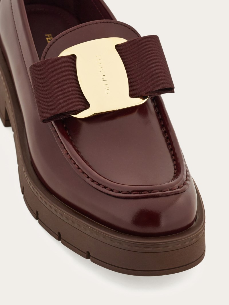 Ferragamo | Women's Chunky Vara Bow Loafer - Oxblood
