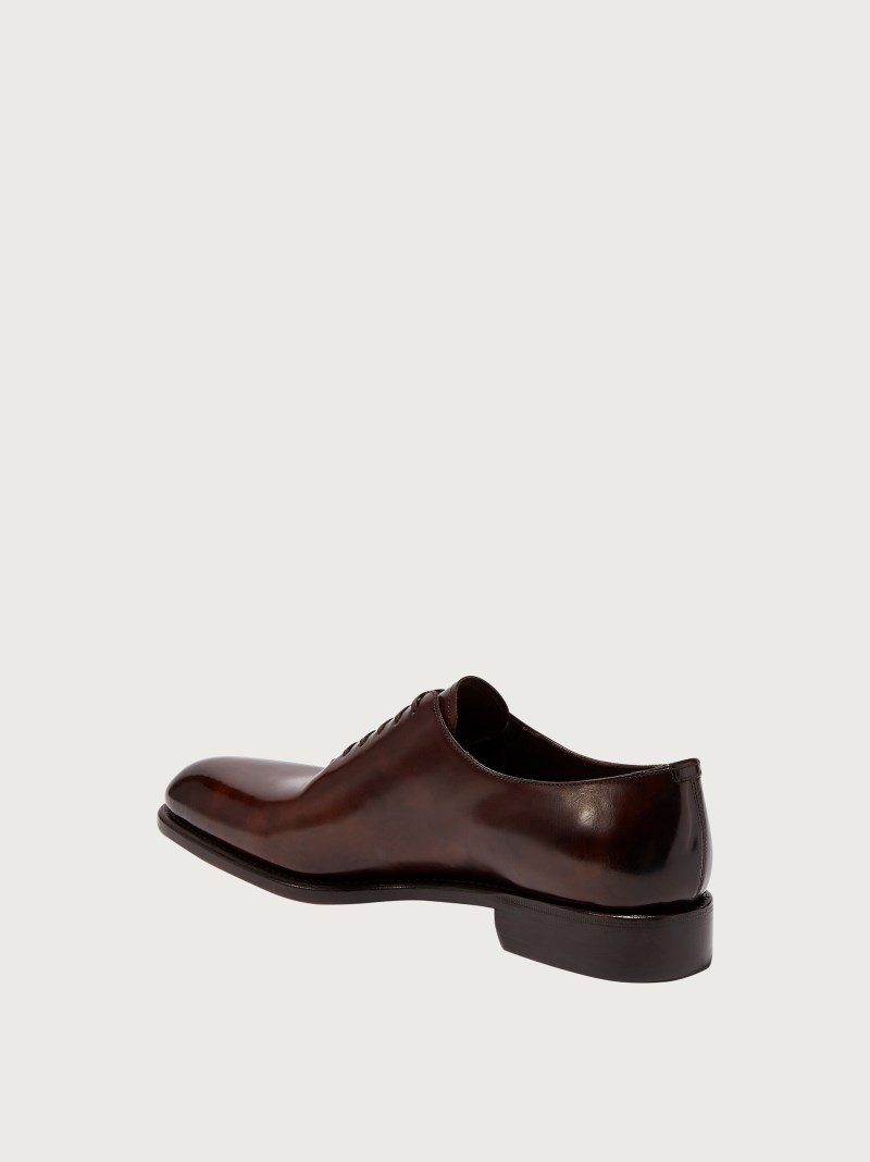 Ferragamo | Men's Tramezza Plain Toe Oxford - Testa Di Moro