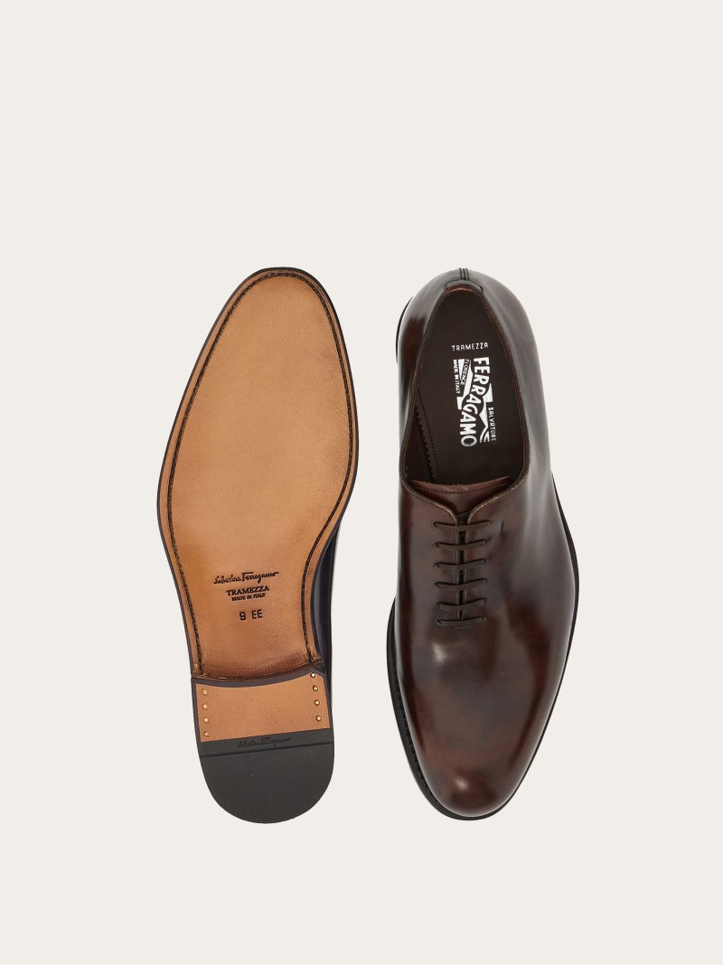 Ferragamo | Men's Tramezza Plain Toe Oxford - Testa Di Moro