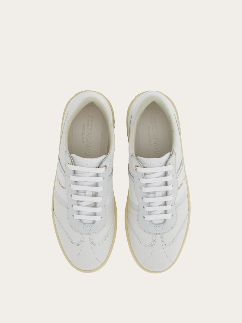 Ferragamo | Women's Low-Top Sneaker With Logo - Optic White