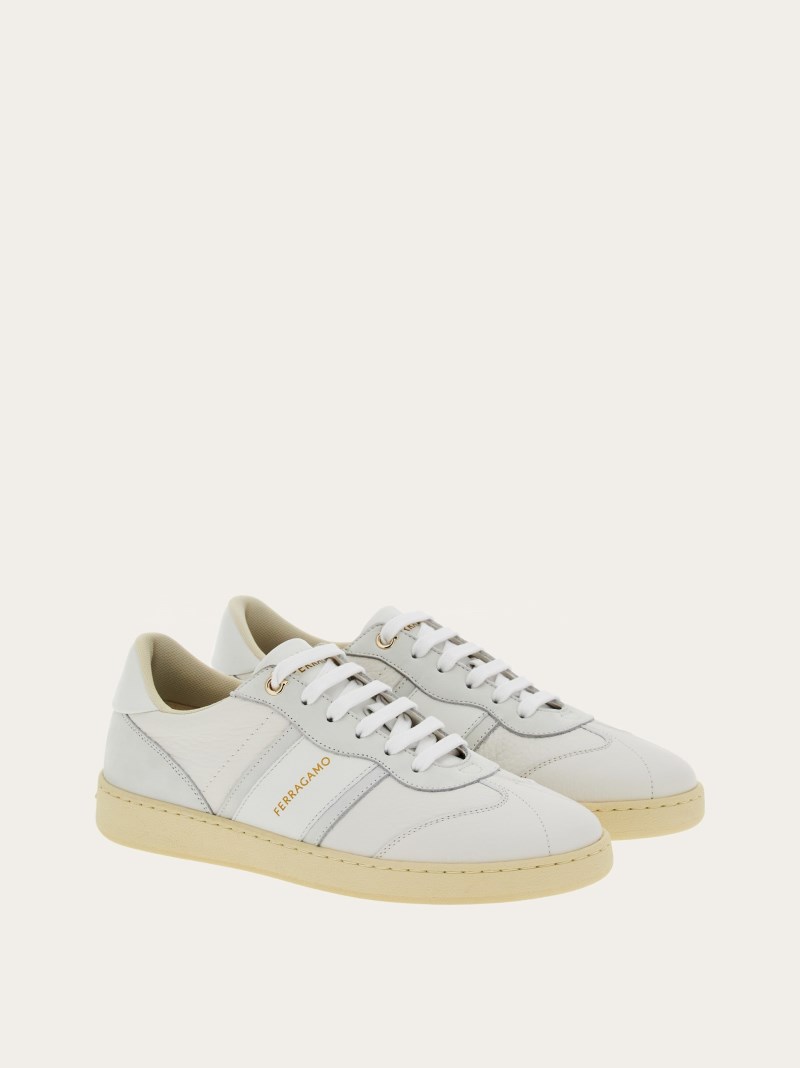 Ferragamo | Women's Low-Top Sneaker With Logo - Optic White