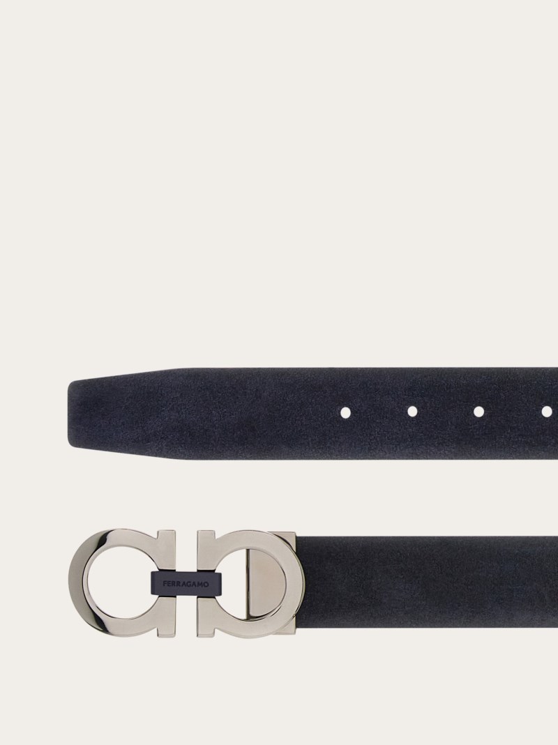 Ferragamo | Men's Adjustable Gancini Belt - Midnight Blue