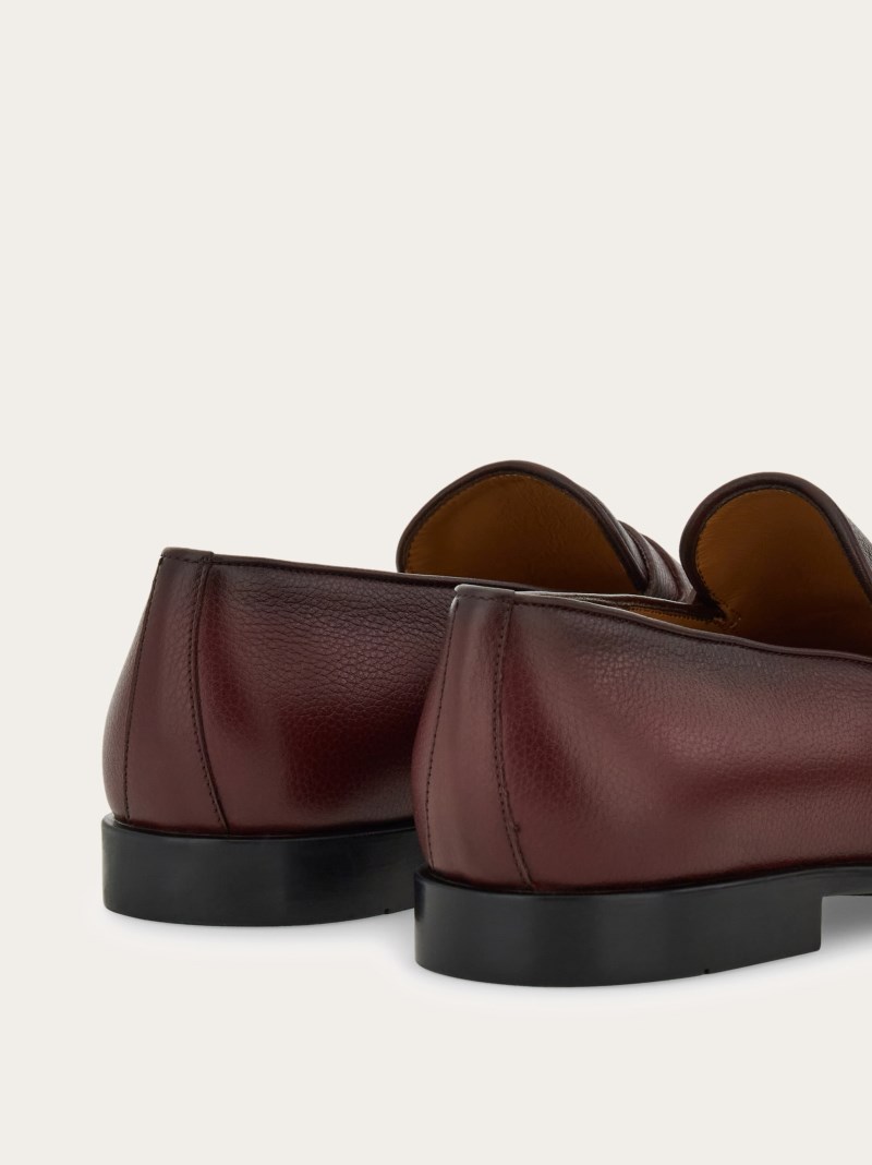 Ferragamo | Men's Moccasin With Gancini Ornament - Cordovan
