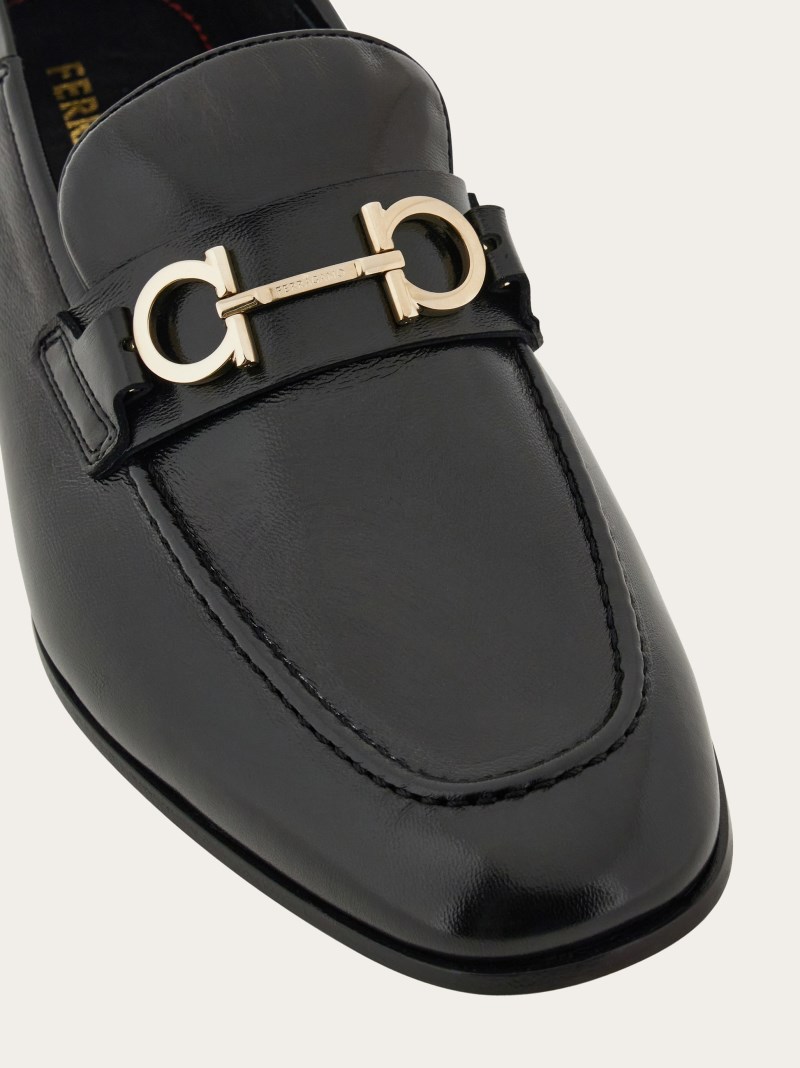 Ferragamo | Men's Hybrid Loafer With Gancini Ornament - Black