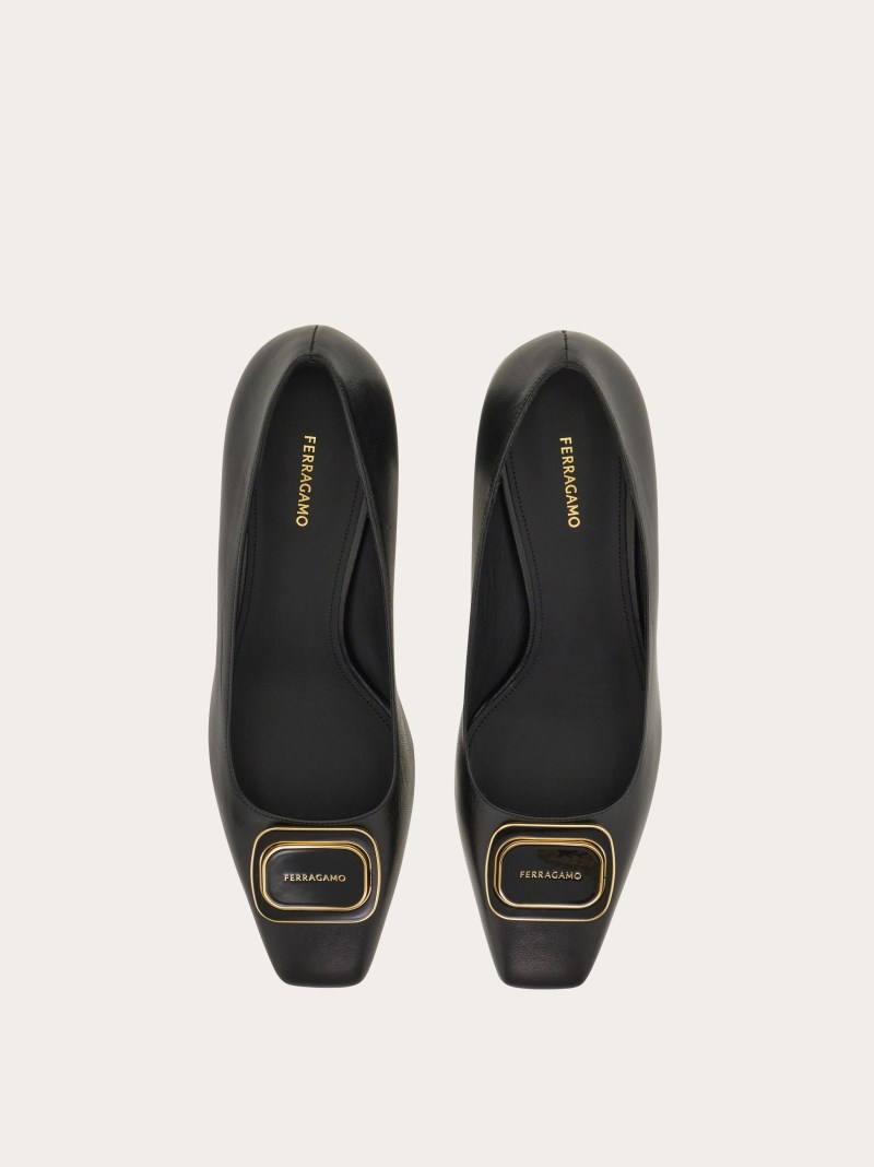 Ferragamo | Women's New Vara Plate Pump - Black