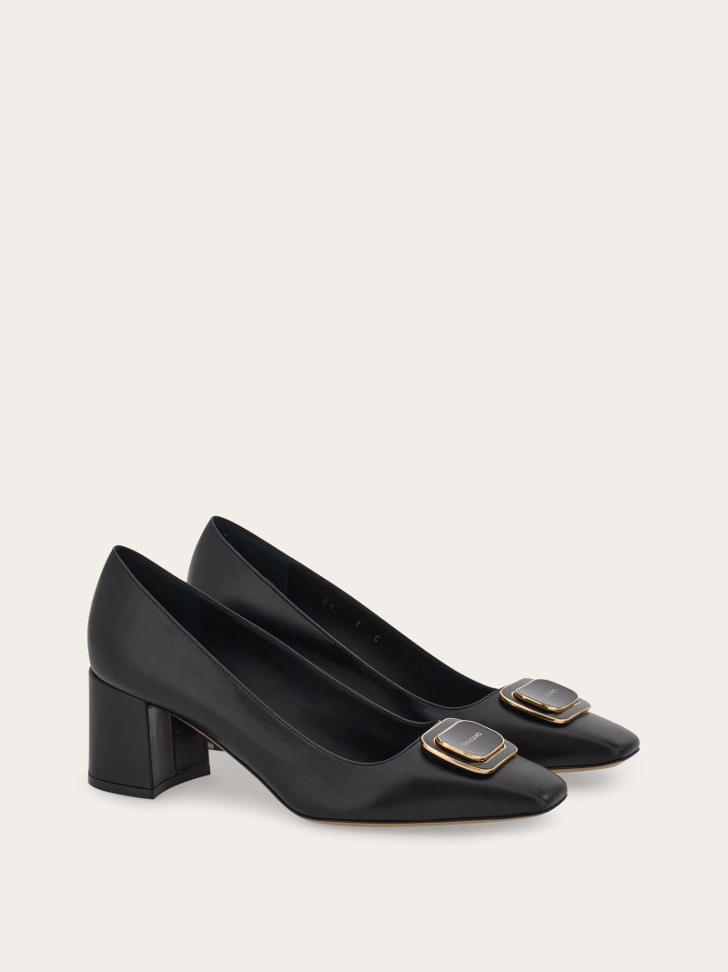 Ferragamo | Women's New Vara Plate Pump - Black