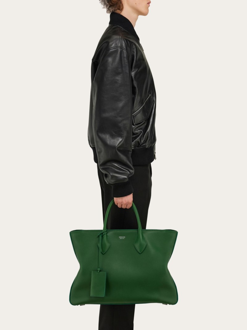 Ferragamo | Men's Tote Bag - Forest Green