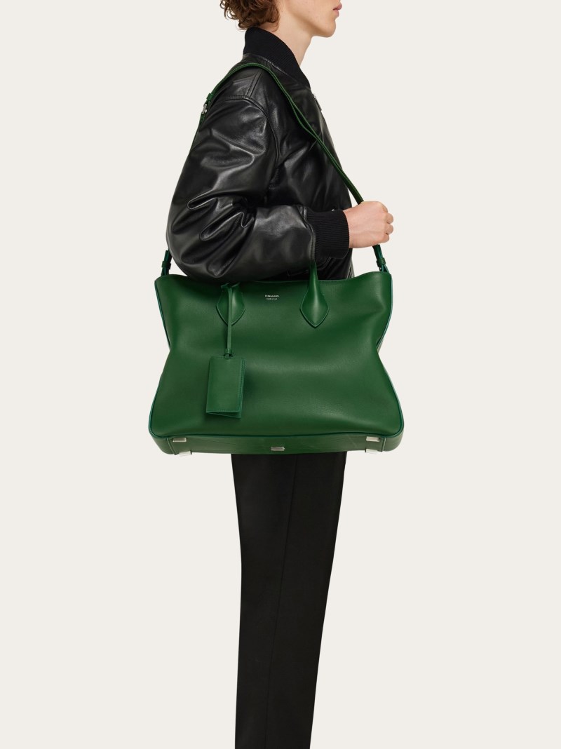 Ferragamo | Men's Tote Bag - Forest Green