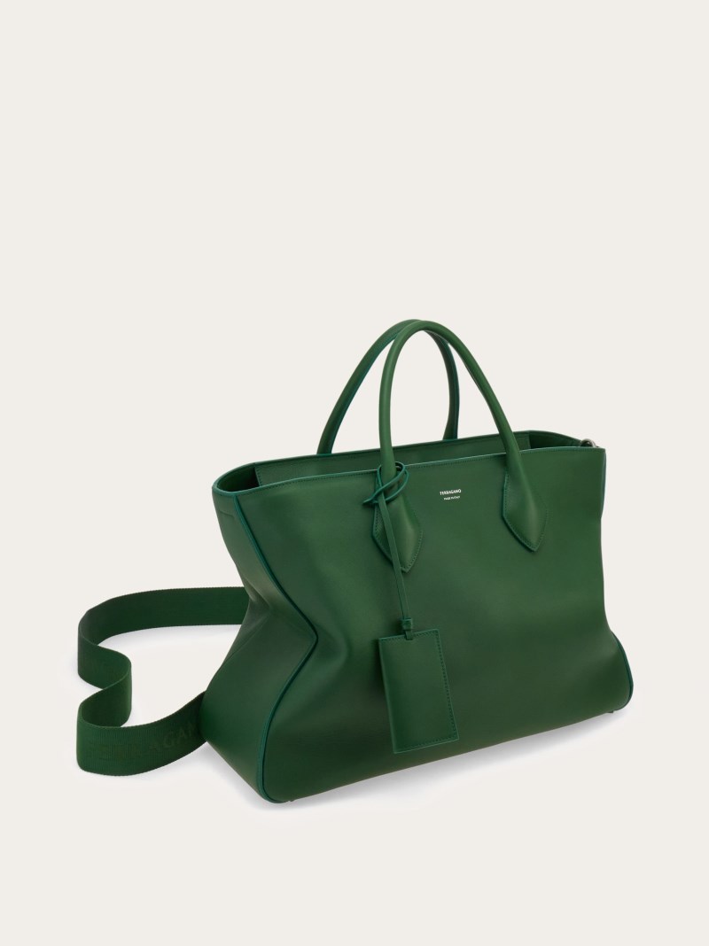 Ferragamo | Men's Tote Bag - Forest Green