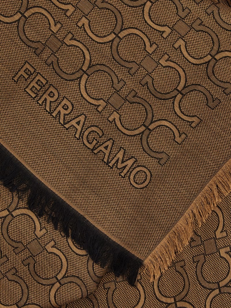 Ferragamo | Men's Silk And Cashmere Stole - Camel