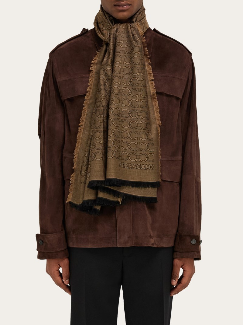 Ferragamo | Men's Silk And Cashmere Stole - Camel