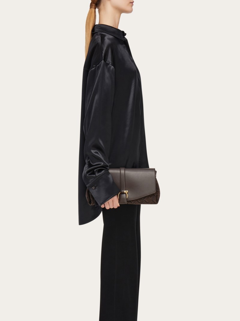 Ferragamo | Women's Front Flap Crossbody Bag - Espresso